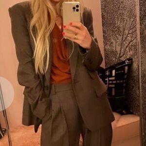 A.L.C. Mavis Brown Wool Plaid Jacket Size 4